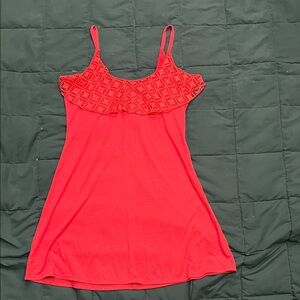 Xhilaration Vibrant Red Lace Tank Top